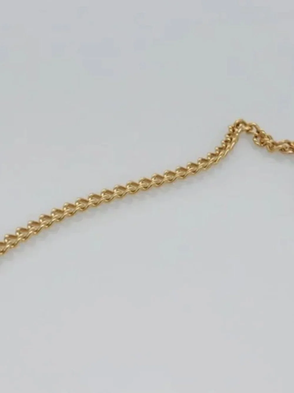 Salvatore Ferragamo Chain Shoulder Bag Leather Beige Gold Auth th5704